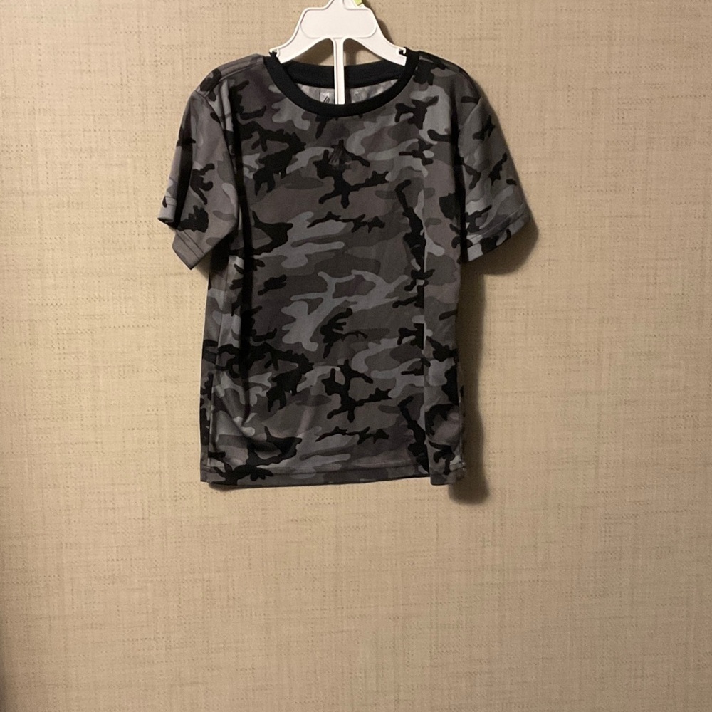 RBX Kids Camo Short Sleeve Tee - Black and Gray